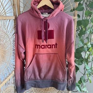 ❤️ ISABEL MARANT Mansel Ombré Red Hoodie Hooded Sweatshirt size M